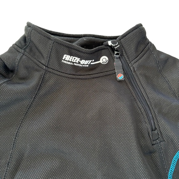 Freeze Out Thermal Protection Shirt Mens S Black Blue 1/4 Zip Jacket Motorcycle - Picture 5 of 11